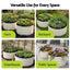 Green Fingers Round Raised Garden Bed 2 Pack Galvanised Planter Box Rust Resistant 60x60x30cm White