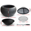 Grillz Fire Pit Bowl Black 61cm