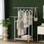 Artiss Clothes Rack Double Rod Airer Rail Coat Stand Adjustable Hanger