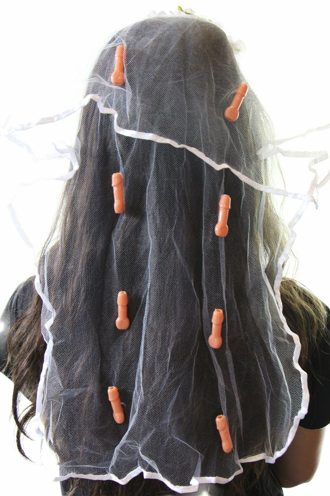 Hens Night Bachelorette Fun Party Pack: Blow Up 90cm Penis + Hen's Veil Headband