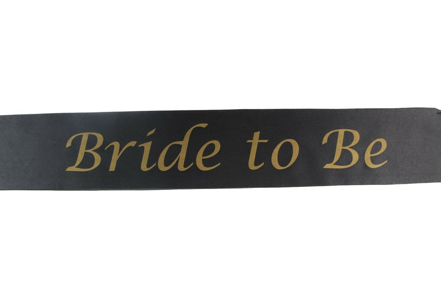 Hens Night Party Bridal Sash Black/Gold - Bride To Be
