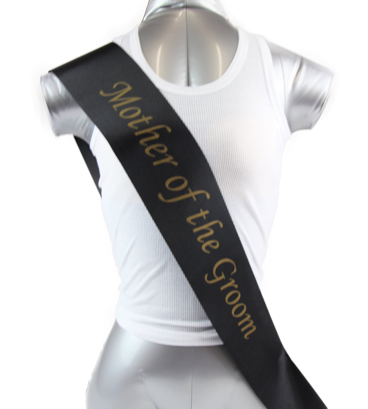Hens Night Party Bridal Sash Black/Gold - Mother Of The Groom