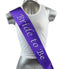 Hens Night Party Bridal Sash Purple/White - Bride To Be