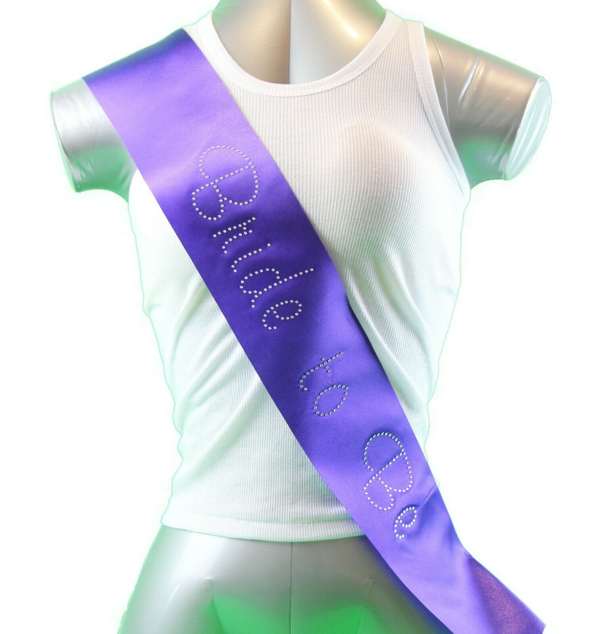 Hens Sash Diamante Diamond Crystal Sashes Bridal Party Black Pink Purple Blue