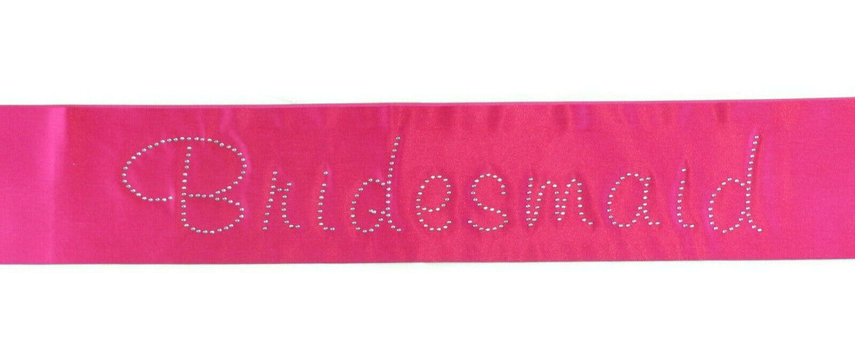 Hens Sash Diamante Diamond Crystal Sashes Bridal Party Black Pink Purple Blue