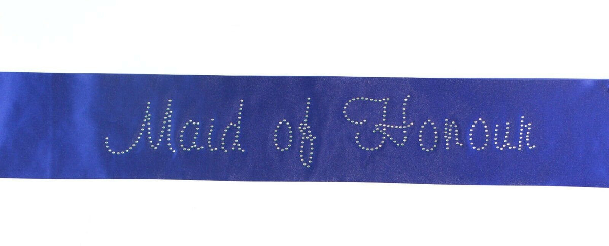 Hens Sash Diamante Diamond Crystal Sashes Bridal Party Black Pink Purple Blue