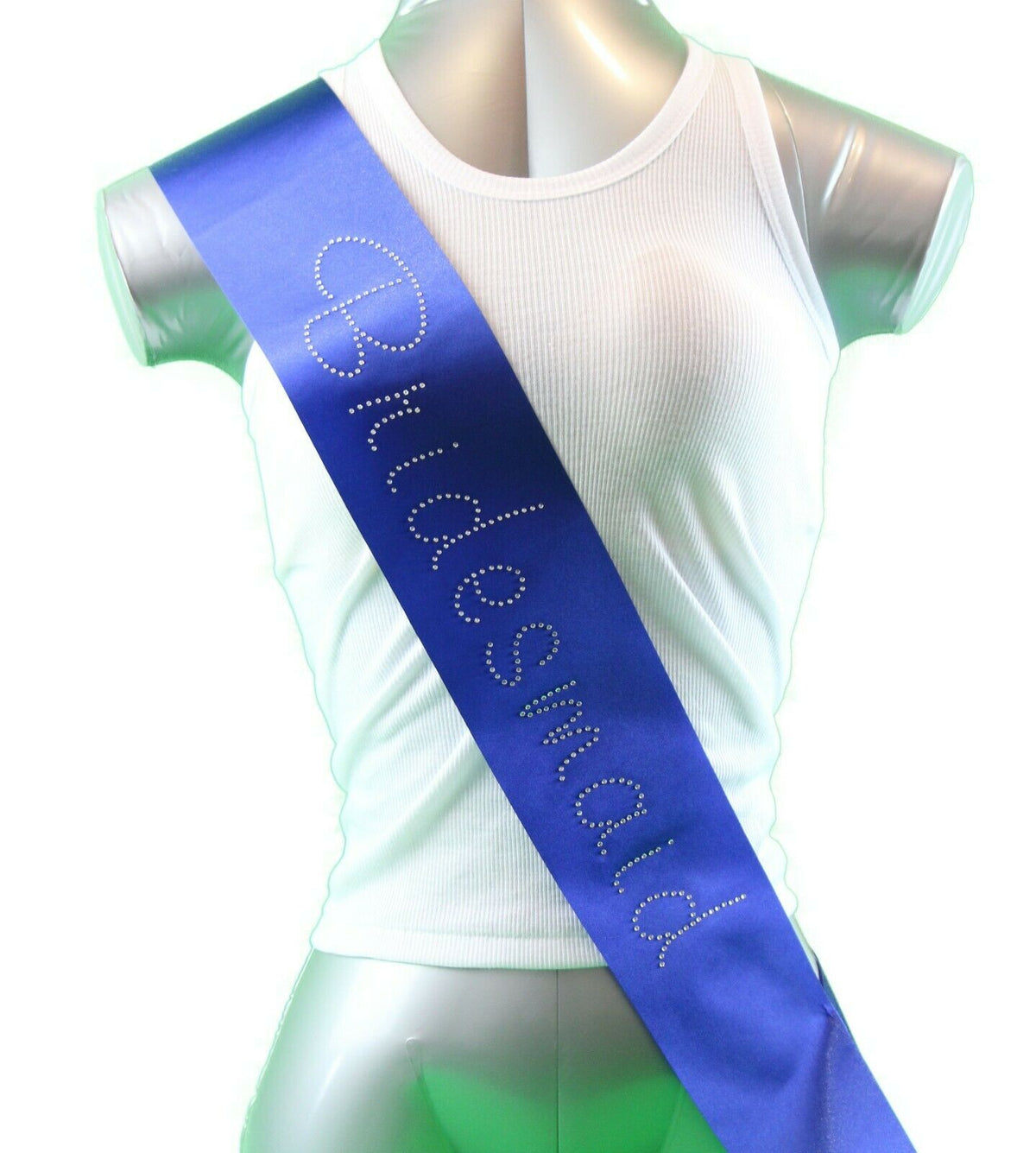 Hens Sash Diamante Diamond Crystal Sashes Bridal Party Black Pink Purple Blue