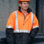 Hi-Vis Two Tone Rain Proof Jacket With Quilt Lining Safety Tradie Work Wear Warm