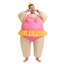 Inflatable Costume Funny Fat Suit Fancy Dress Adult Party Outfit Pink One Size