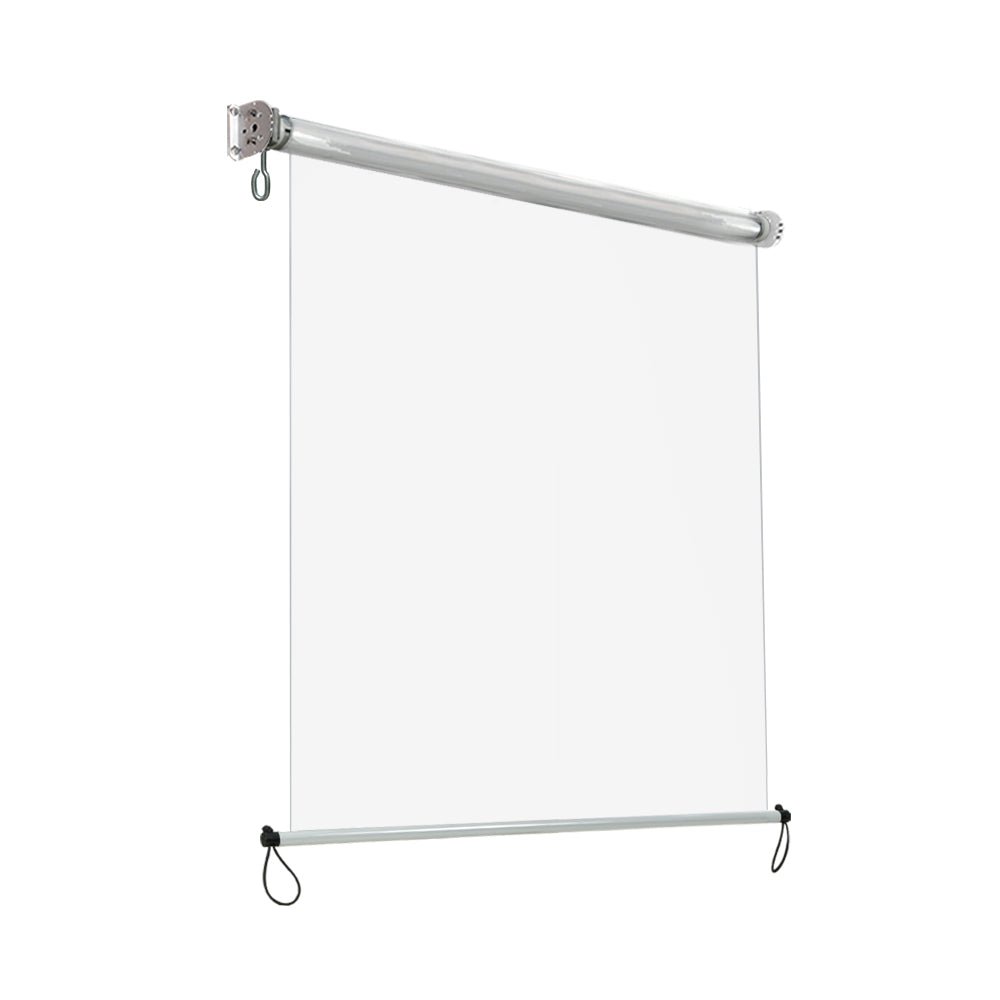Instahut 1.2X2.4M Outdoor Blinds Clear Roll Down Awning Retractable Outdoor Blinds Water Wind Proof Transparent