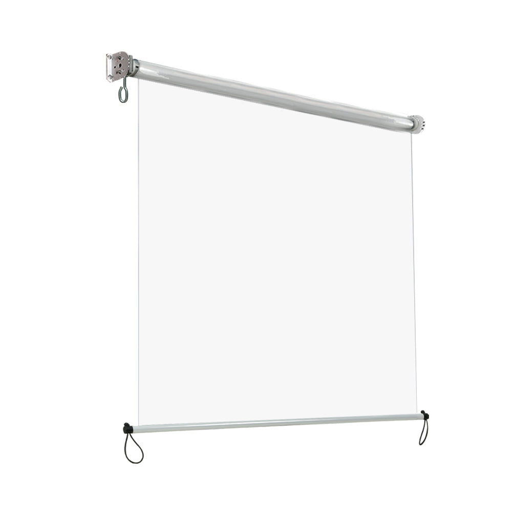Instahut 1.5X2.4M Outdoor Blinds Clear Roll Down Awning Retractable Outdoor Blinds Water Wind Proof Transparent