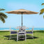 Instahut 2.7m Outdoor Umbrella Pole Stand Garden Sun Beige