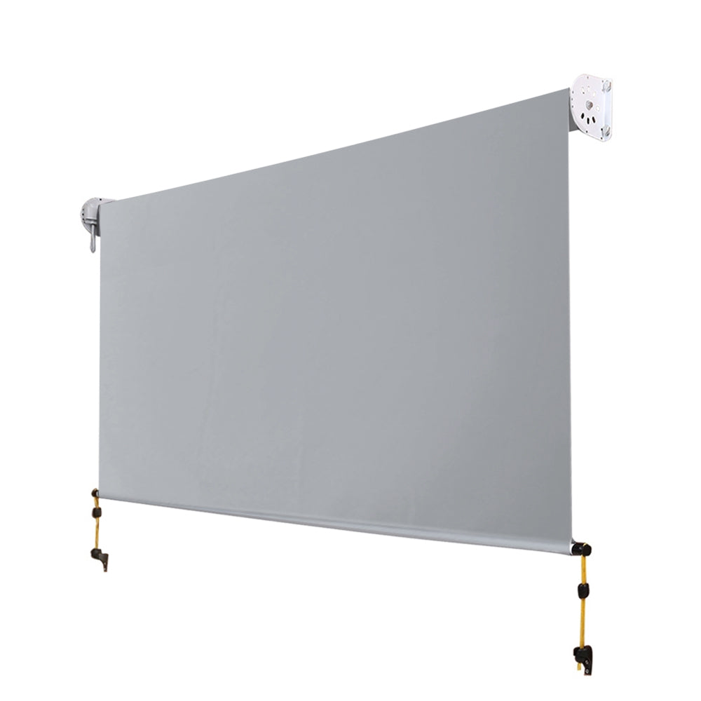 Instahut 3X2.5M Outdoor Blinds Awning Roll Down Screen Fabric Blinds Outdoor Window Shade Grey