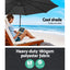Instahut 3m Outdoor Umbrella Cantilever Beach Garden Patio Charcoal