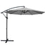 Instahut 3m Outdoor Umbrella Cantilever Beach Garden Patio Grey