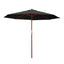 Instahut 3m Outdoor Umbrella Pole Umbrellas Beach Garden Sun Stand Patio Black