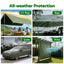 Instahut 3x4m Tarp Tarpaulin 600GSM Camping Canvas Heavy Duty Water Resistant