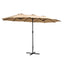 Instahut 4.57m Outdoor Umbrella Beach Pole Garden Tilt Beige