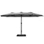 Instahut 4.57m Outdoor Umbrella w/Base Stand Beach Pole Garden Charcoal