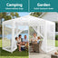 Instahut Gazebo 2x2m Marquee Wedding Party Tent Outdoor Camping Mesh Wall Canopy Shade Gazebos White