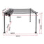 Instahut Gazebo Outdoor Garden Pergola Aluminium Frame Adjustable Canopy 3x4m Grey