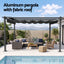 Instahut Gazebo Outdoor Garden Pergola Aluminium Frame Adjustable Canopy 3x4m Grey
