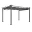 Instahut Gazebo Outdoor Garden Pergola Aluminium Frame Adjustable Canopy 3x4m Grey