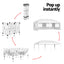 Instahut Gazebo Pop Up Marquee 3x6m Wedding Party Outdoor Camping Tent Canopy Side Wall White