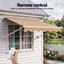 Instahut Motorised Pivot Arm Awning Window Sun Shade 2.1 X 2.1M Beige