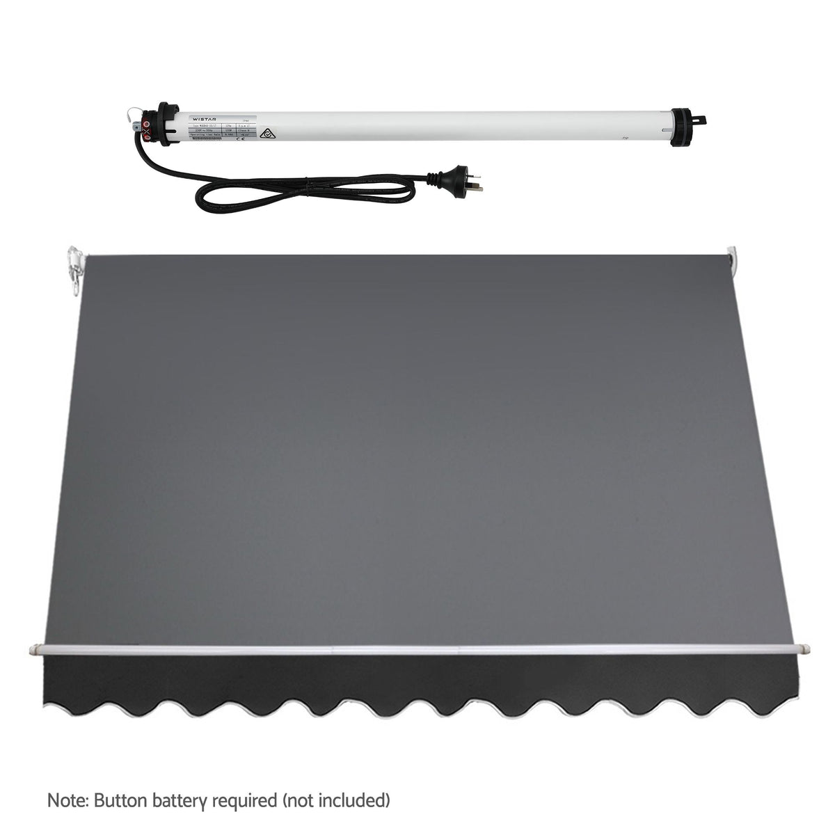 Instahut Motorised Pivot Arm Awning Window Sun Shade 2.8 X 2.1M Grey