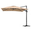 Instahut Outdoor Umbrella 3m Left-right Tilting Cantilever Patio Parasol Beige