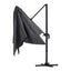 Instahut Outdoor Umbrella 3m Umbrellas Cantilever Stand Sun Roma 360 Degree Charcoal