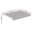 Instahut Retractable Folding Arm Awning Manual Sunshade 5Mx3M Grey White