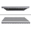 Instahut Retractable Folding Arm Awning Motorised Sunshade 4Mx2.5M Pearl Grey