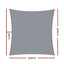 Instahut Shade Sail 3x3m Square 280GSM 98% Grey Shade Cloth