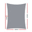 Instahut Shade Sail 4x6m Rectangle 280GSM 98% Grey Shade Cloth