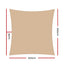 Instahut Shade Sail 6x6m Rectangle 185GSM 95% Sand Shade Cloth
