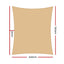 Instahut Shade Sail 6x7m Rectangle 280GSM 98% Sand Shade Cloth