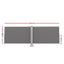 Instahut Side Awning Sun Shade Outdoor Retractable Privacy Screen 1.8X6M Grey