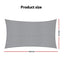 Instahut Sun Shade Sail Cloth 98% UV Block Outdoor Canopy Rectangle 2X5M Grey