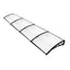 Instahut Window Awning Door Canopy 1m x 4m Transparent Sheet Black Plastic Frame