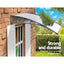 Instahut Window Door Awning Canopy 1.5mx4m Transparent Sheet Grey Plastic Frame