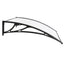 Instahut Window Door Awning Canopy 1mx2m Transparent Sheet Black Plastic Frame