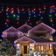 Jingle Jollys 12.5M Solar Christmas Lights Icicle String Light Multi Colour
