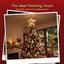 Jingle Jollys 3D Christmas Tree Topper Star 20 Warm LED Lights Gold Glitter