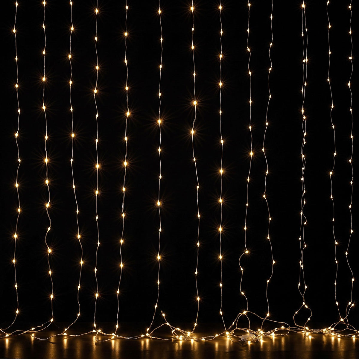 Jingle Jollys 3X3M Christmas Lights Curtain String Light 300 LED Warm White