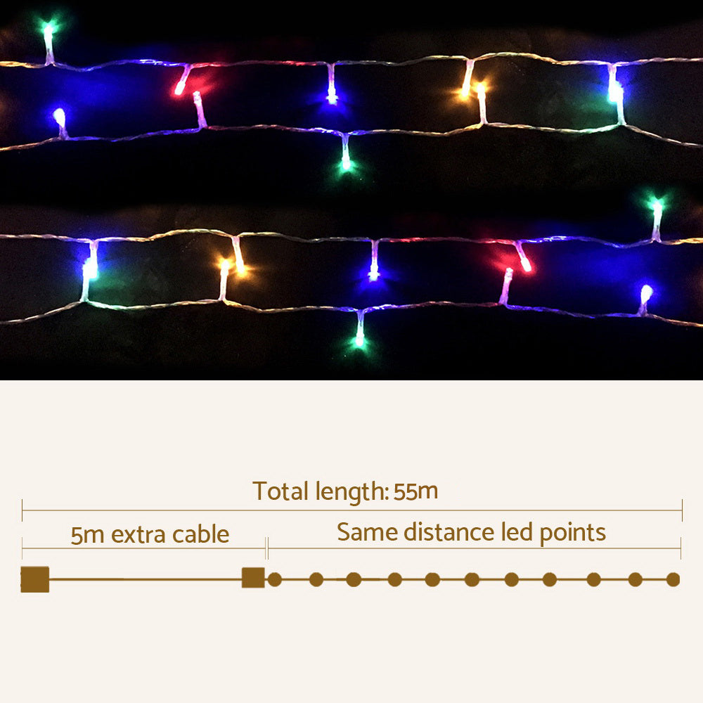 Jingle Jollys 50M Christmas Lights String Light Xmas Decoration Multi Colour