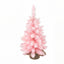 Jingle Jollys 60cm Flocked Pink Christmas Tree Mini Tabletop Xmas Tree