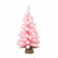 Jingle Jollys 60cm Flocked Pink Christmas Tree Mini Tabletop Xmas Tree