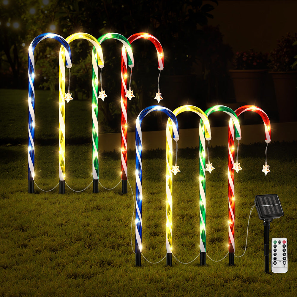 Jingle Jollys 8 PCS Christmas Lights Path Ground Light Garden Decorations 72 LED